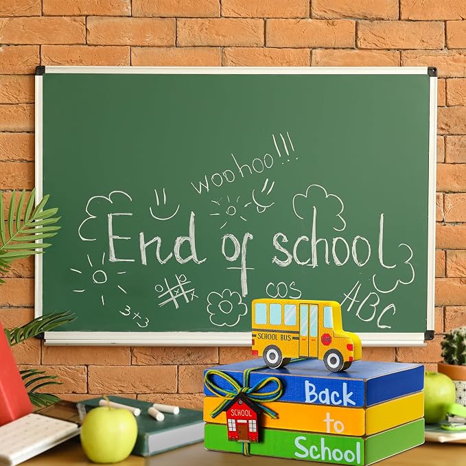 Pinkunn 4 Pcs Back to School Table Decorations School Bus Tiered Tray Decor - Image 5