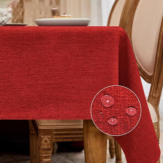 BALCONY & FALCON Rectangle Tablecloth Washable Wrinkle Resistant and Water by BALCONYFALCON
