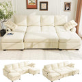 Ihanherry L-Shaped Sectional Sofa Bed, 6-Seater Convertible Pull Out Sleeper by iHanHerry