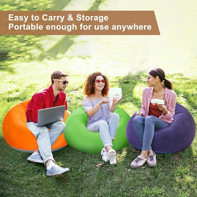 Realspring 6 9 12 Pcs Inflatable Bean Bag Chairs - Image 5