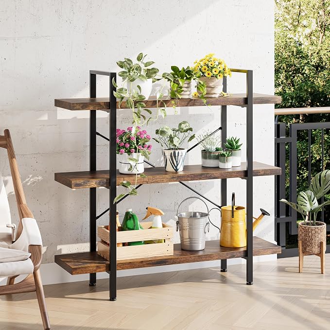 OtterOasis Heavy Duty 3-Tier Industrial Bookcase, 120lbs Shelf Capacity - Image 5