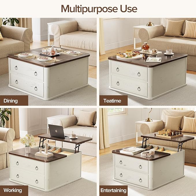 Memobarco 31.5" Lift Top Coffee Table - Image 7