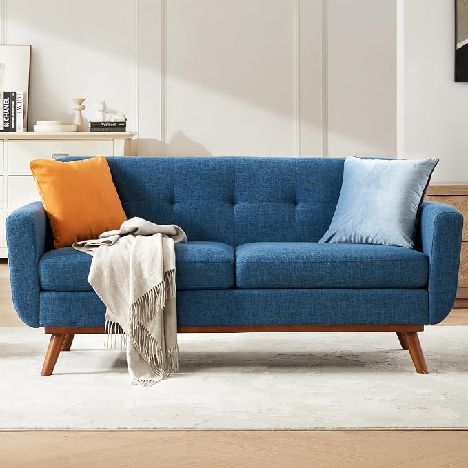 Kingfun 65.2" W Loveseat Sofa, Mid Century Modern Decor Love Seat Couches by KINGFUN-Anexcitingoption