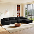 Vesgantti 159" Large Modular Sectional Sofa, L-Shaped Corduroy Cloud Couch by Vesgantti