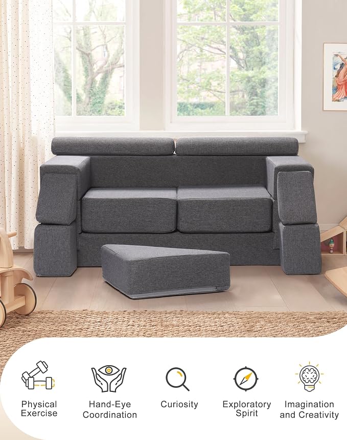 ROBUD Kids Couch, DIY-Style & Washable Toddler Sofa - Image 6