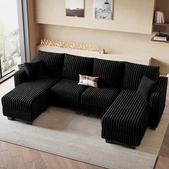 Belffin U Shaped Couch with Reversible Chaises Sectional Couches by Belffin