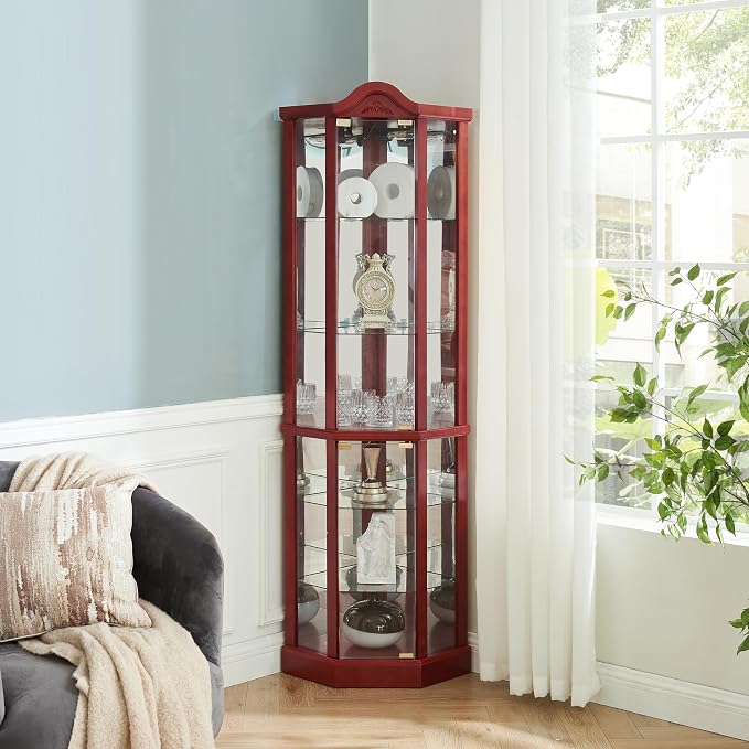 Glass Corner Display Cabinet - Image 9