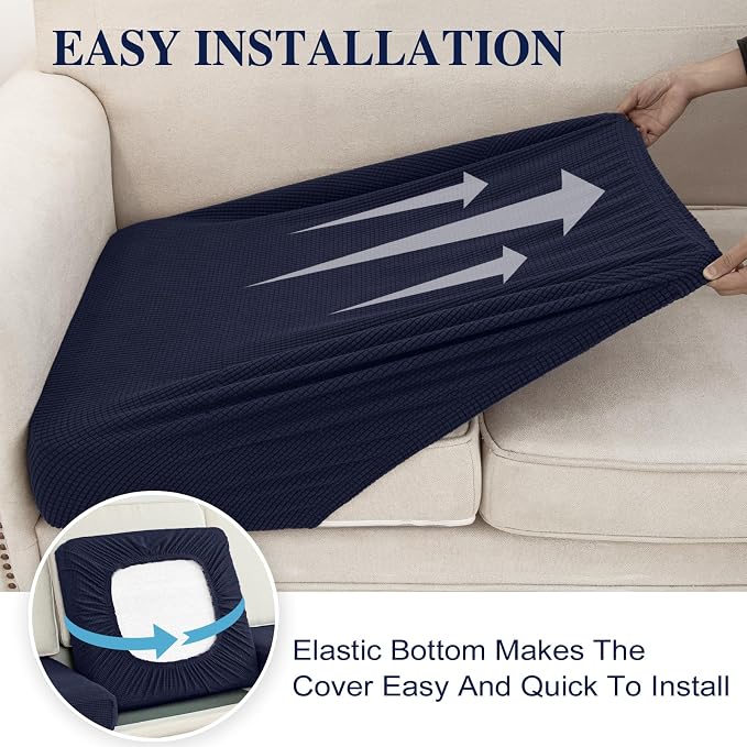 Couch Cushion Cover Loveseat Cover or 2 Seat Sofa Cover Washable Stretch - Image 5