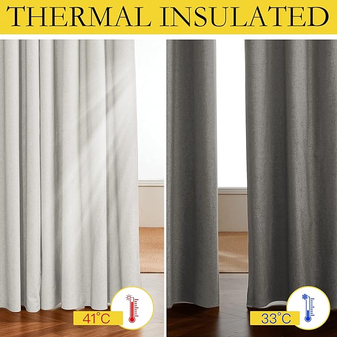 NICETOWN Linen Blackout Curtains - Image 4