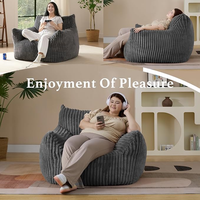 Giant Plush Bean Bag Chair for Adults - Image 5