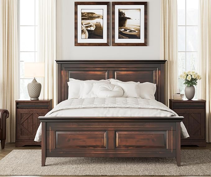 WAMPAT 24.3" H End Table for Living Room, Rustic Nightstand - Image 5