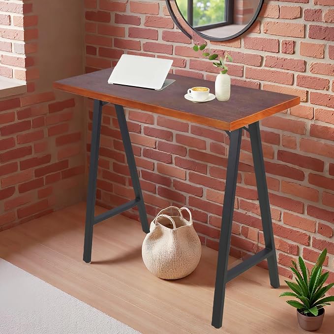 Industrial Rustic 41.3" Height Solid Pine Wood Top Pub Bar Table Bar Height by Diwhy