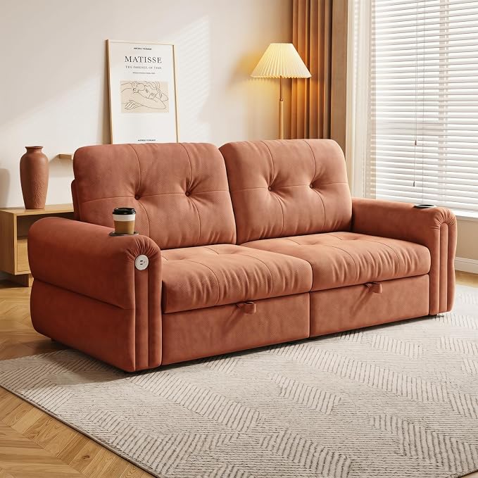 Convertible Couches, Queen Size Pull Out Sofa Bed - Image 9