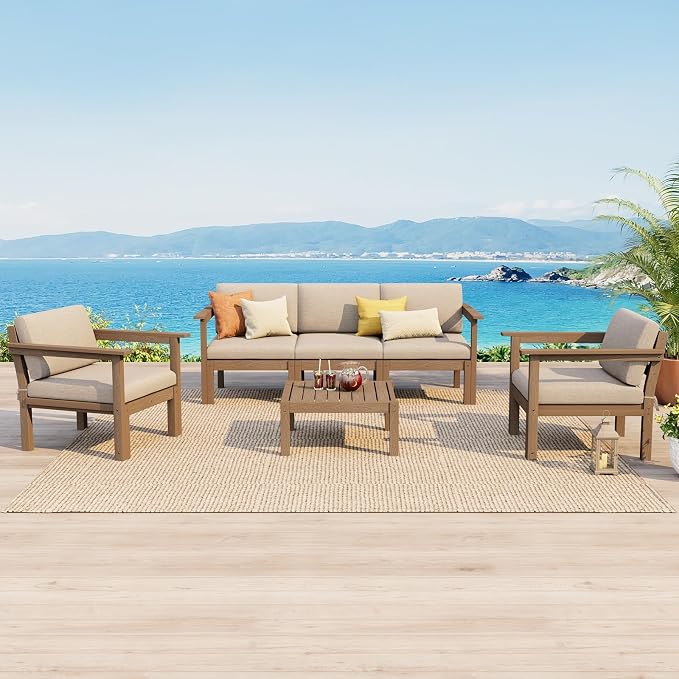 Stoog Patio Furniture Set, 6-Piece Modular Outdoor Sectional Sofa by Stoog