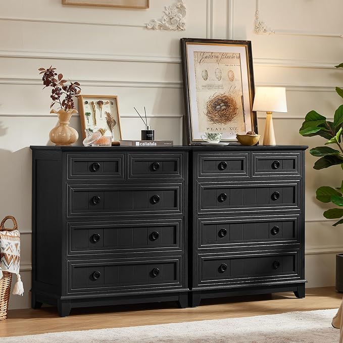 Joaxswe Farmhouse 5 Drawer Dresser - Image 5