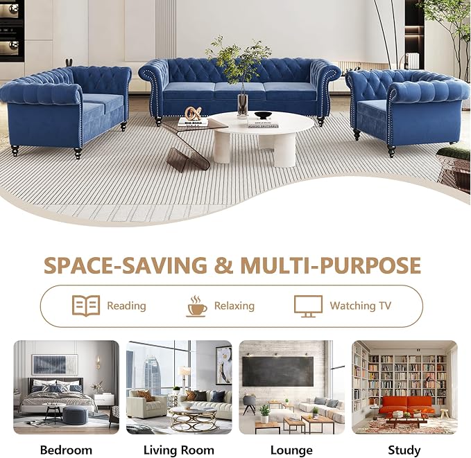 AVZEAR Living Room Loveseat Sofa, Upholstered Sofa Modern Loveseat Sofa - Image 9