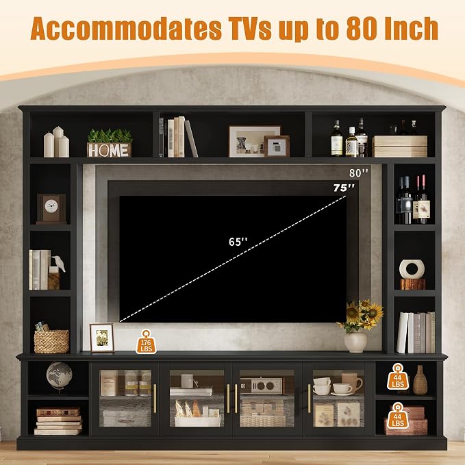 Merax 95" Entertainment Center for TVs up to 80", All-in-One TV Stand - Image 6