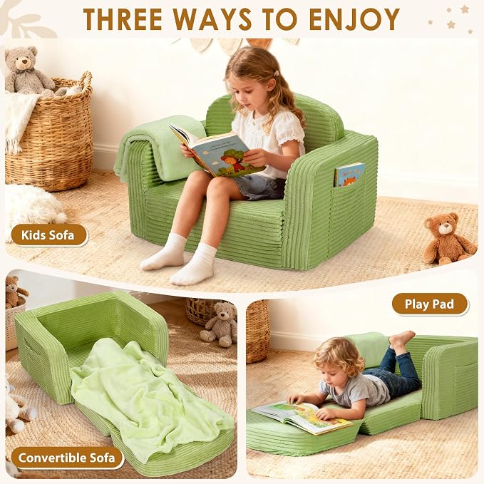 Foryoomi 2 in 1 Convertible Kids Couch - Image 4