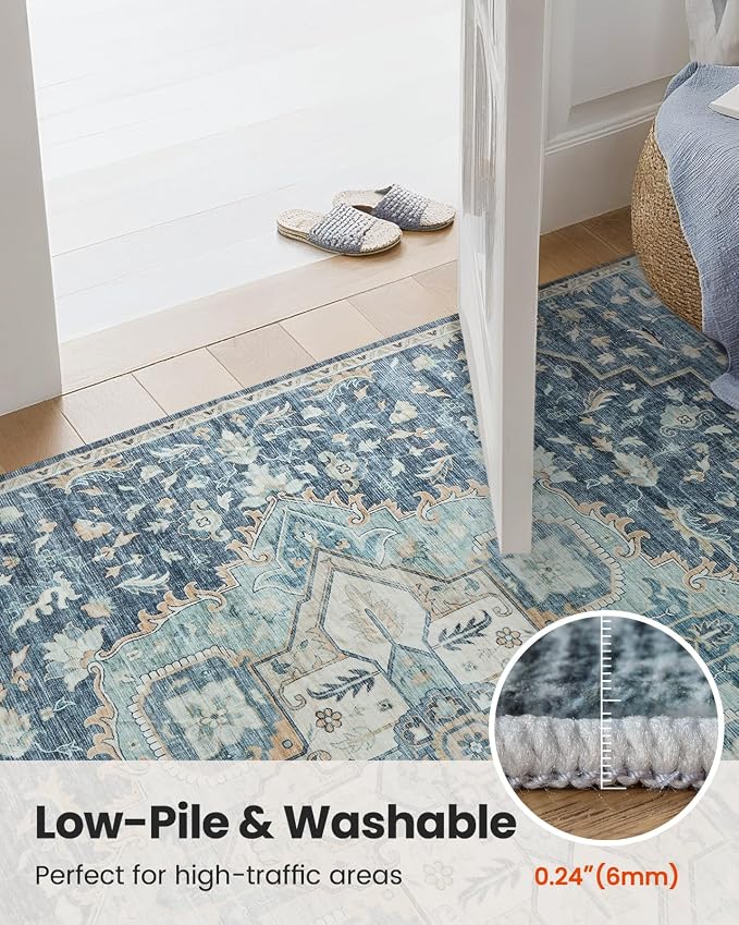 AMADA HOMEFURNISHING 5x7 Area Rugs, Washable Living Room Rug Low-Profile - Image 8