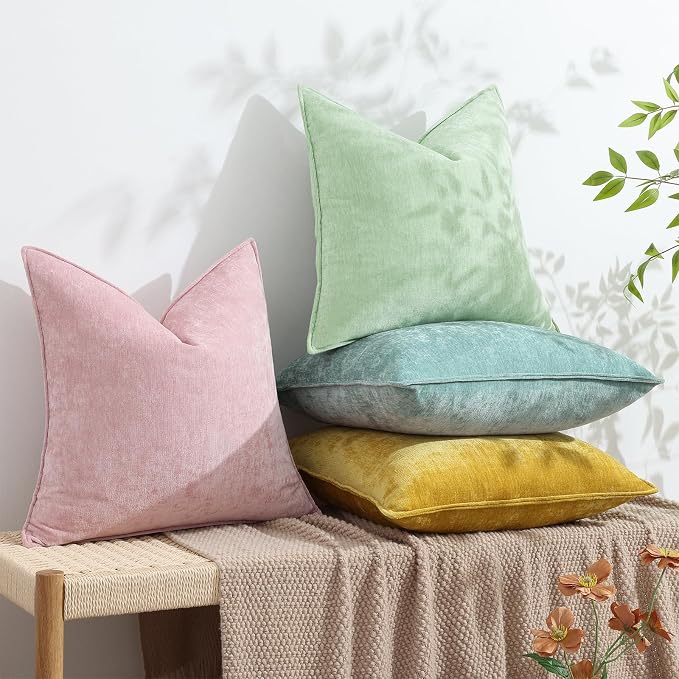 decorUhome Summer Couch Throw Pillow Covers 18x18 Set of 2, Decorative Soft - Image 5