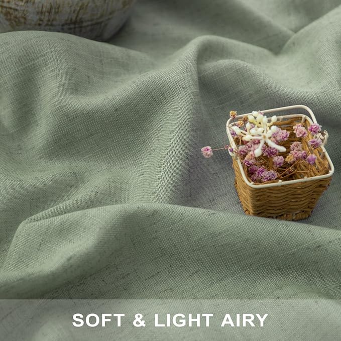 Light Sage Curtains 90 Inches Long - Image 2