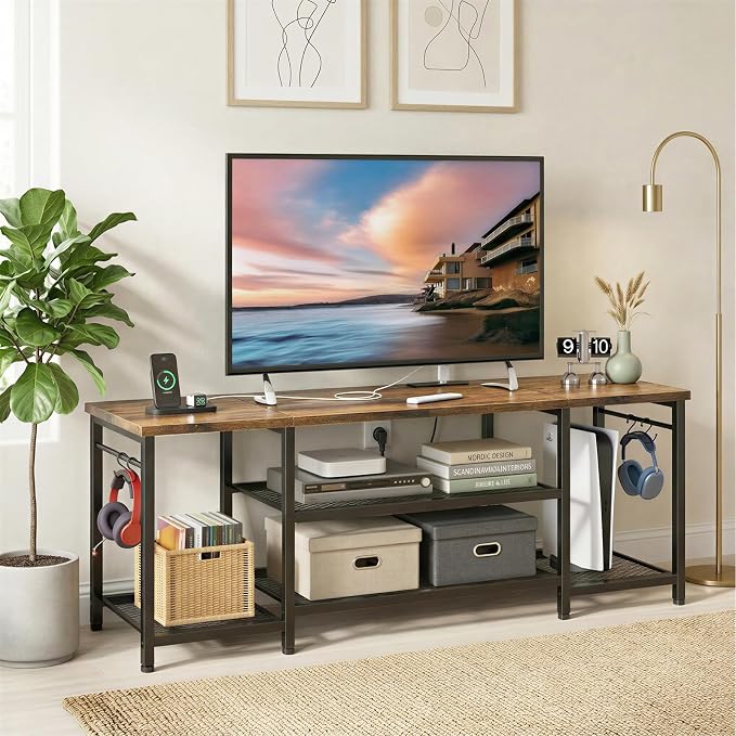 YGEOMER TV Stand for Up to 65 Inch TVs, Entertainment Center - Image 5