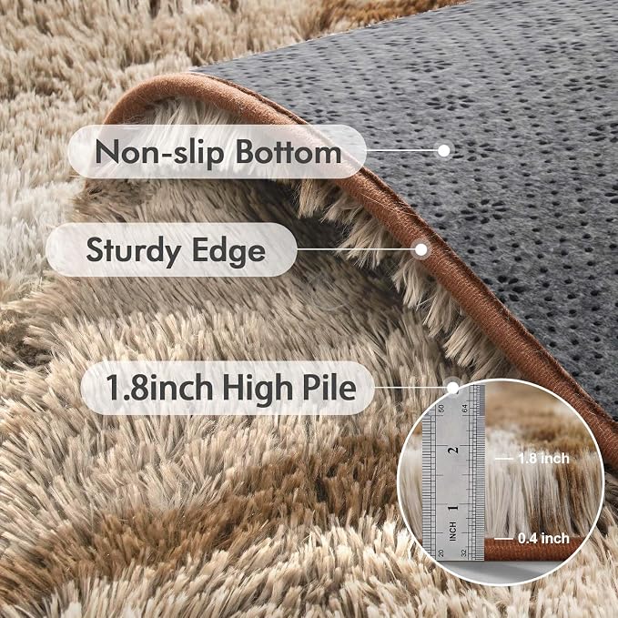 9x12 Ft Extra Large Shag Rugs for Living Room, Ultra Soft Fluffy Furry Area - Image 5