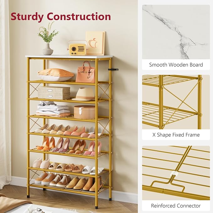 Tajsoon 8 Tier Shoe Rack Organizer - Image 6
