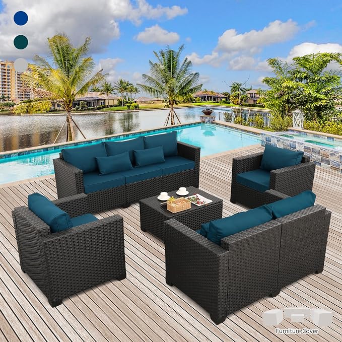 Rattaner Patio Furniture Set 5 Pieces Outdoor Furniture Sets Patio Couch by Rattaner