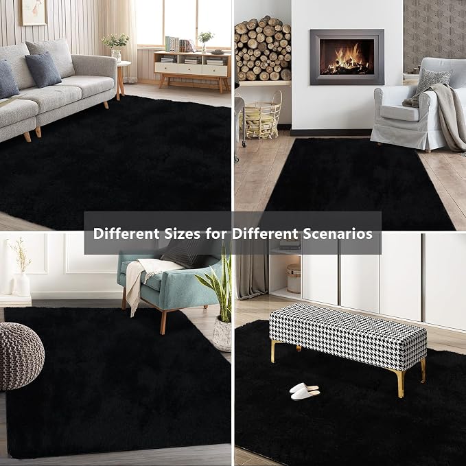 Shag Area Rugs for Bedroom Living Room, 4X6 Ultra Soft Fluffy Area Rugs for Dorm - Image 9