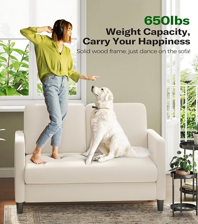 Welzona Loveseat, Comfy Teddy Love Seat - Image 5