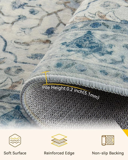 Area Rugs 3'x9' Runner Rug Non Slip Washable - Image 2