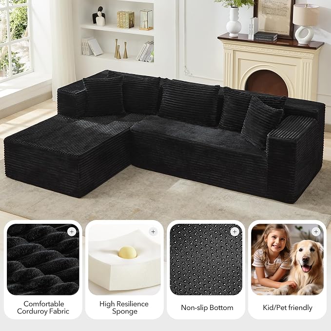 Modular Sectional Sofa Cloud Sectional Couch, Oversized Sofa Sleeper - Image 3