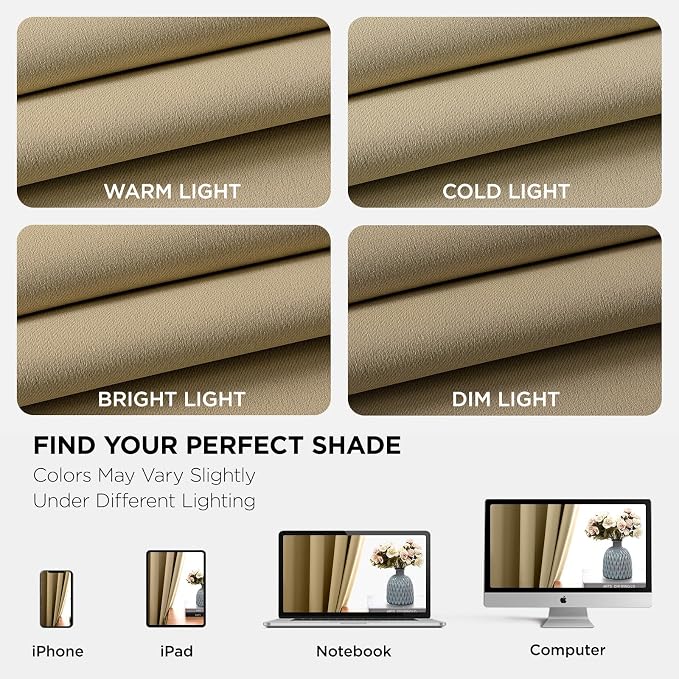 Joydeco Blackout Curtains 95 Inches Long 1 Panel, Thermal Insulated Long - Image 8