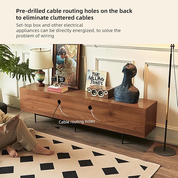 94.48" Mid Century Modern TV Stand - Image 5