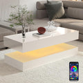 Uspeedy 47.3in Large High Glossy LED Coffee Table by Uspeedy