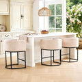 ClinQ 26" H Counter Height Bar Stools Set of 3, Modern Barrel Counter Stools by ExperienceExquisiteLife