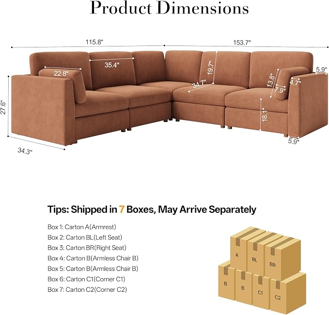 109'' Oversized Modular Sectional Sofa - Image 2