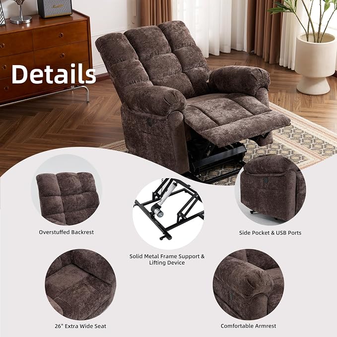 Oversized Power Lift Recliner Chair - Image 6