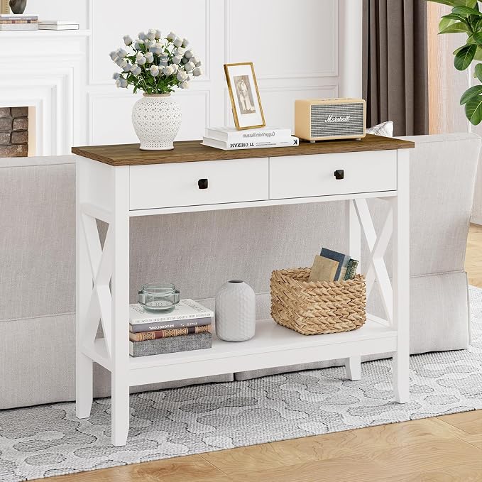 Lomojo Console Table, Sofa Table 13.8" D x 39.37" W x 31.5" HEntryway Table - Image 5