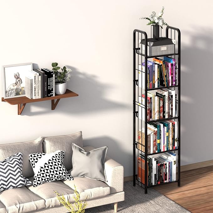 Bookshelf Storage Shelf Bookcase Freestanding Storage Stand - Image 2