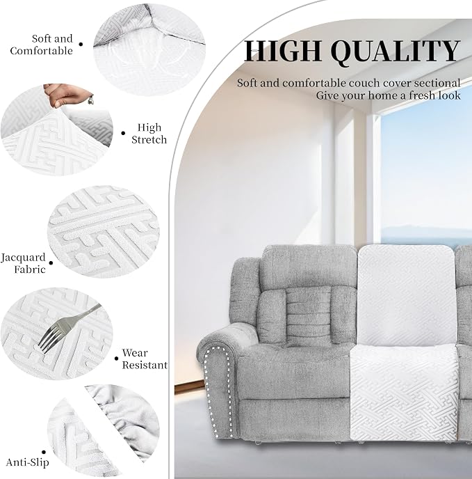 100% Waterproof Sectional Recliner Couch Covers - Image 5