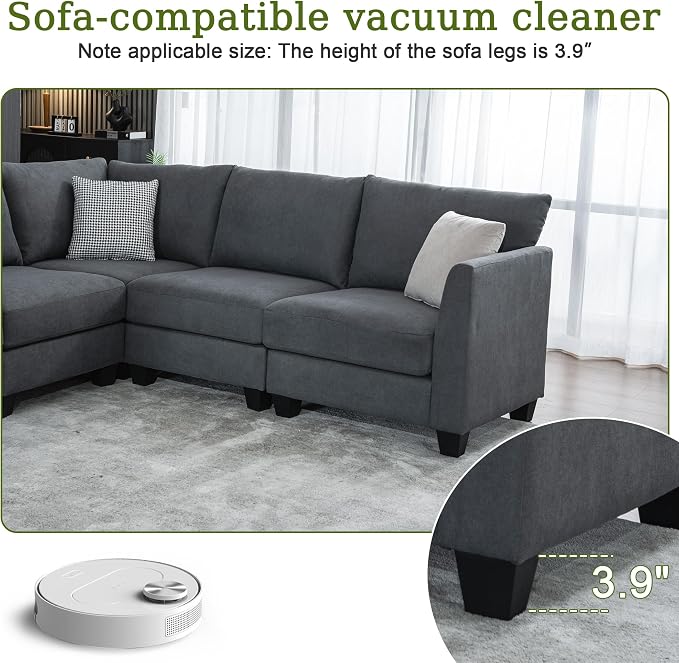 122.8" Large Sectional Couches for Living Room, 6 Seater L Shaped Modular - Image 8