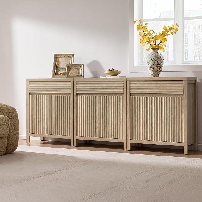 SICOTAS 58" Large Fluted Buffet Cabinet - Image 9