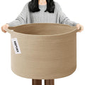 90L Extra Large Blanket Basket, Woven Rope Laundry Basket Hamper by HZFTJOY