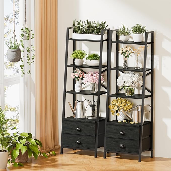Furologee 4-Tier Ladder Shelf, Small Bookshelf - Image 6