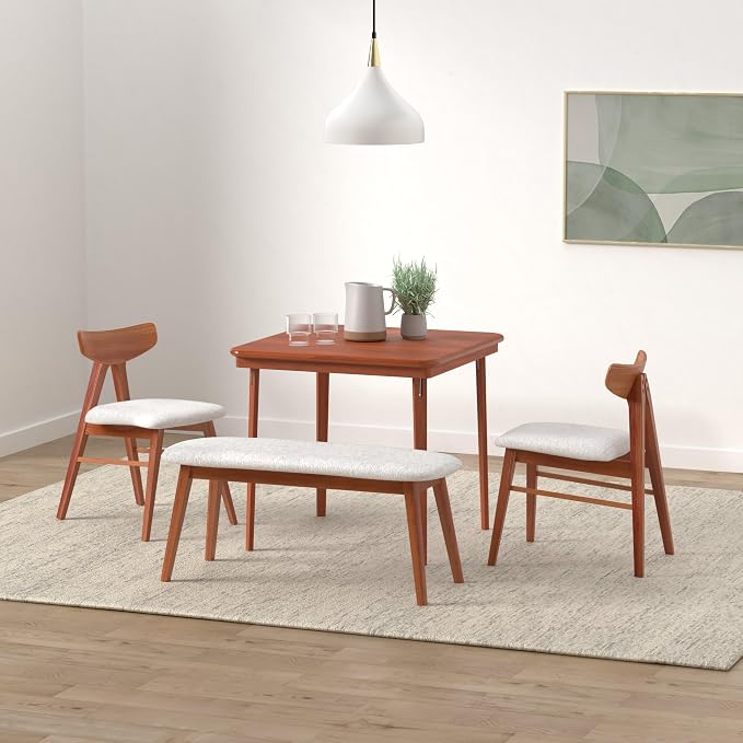 MECO Stakmore Classic Straight Edge Square Wood Folding Card Table, Oak - Image 2