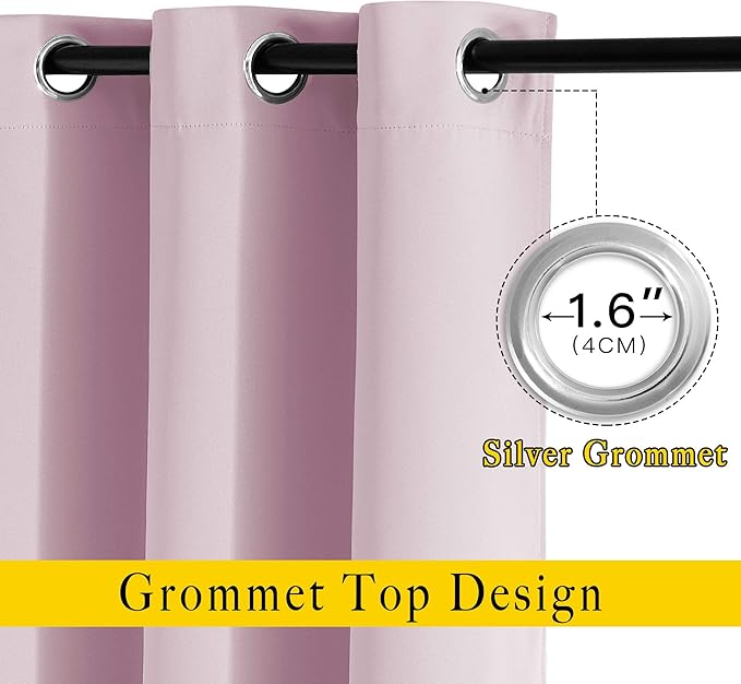 NICETOWN Room Darkening Grommet Curtain Panels - Image 2