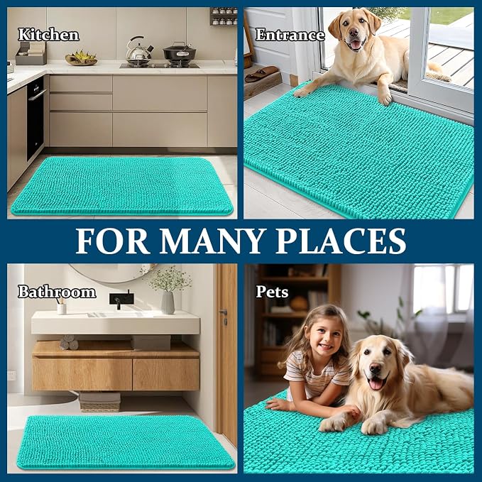 OLANLY Dog Door Mat for Muddy Paws 47x32, Absorbs Moisture and Dirt, Absorbent - Image 8