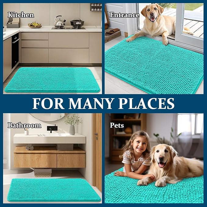 OLANLY Dog Door Mat for Muddy Paws 30x20, Absorbs Moisture and Dirt, Absorbent - Image 8
